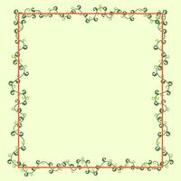Square frame with creeper and green leaves vector