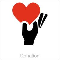 Donation and share icon concept vector