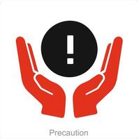 Precaution and danger icon concept vector