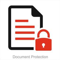 Document protection and file icon concept vector