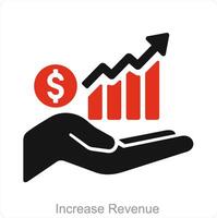 Increase Revenue and increase icon concept vector