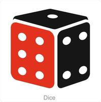 Dice and square icon concept vector