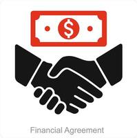 Financial Agreement and loan agreement icon concept vector