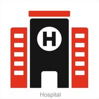 hospital y médico icono concepto vector