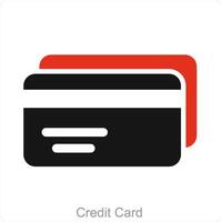 crédito tarjeta y tarjeta icono concepto vector