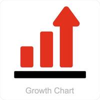 Graph Chart and diagram icon concept vector