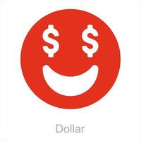 Dollar and money icon concept vector