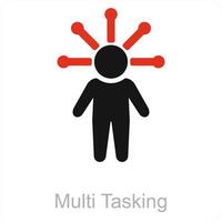 Multi Tasking and support icon concept vector