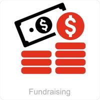 Fund Raising and money icon concept vector