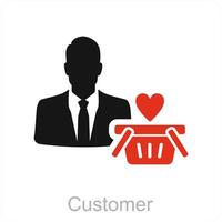 Customer and man icon concept vector