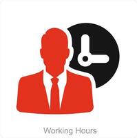 Working Hours and management icon concept vector