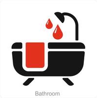 Bathroom and bath icon concept vector