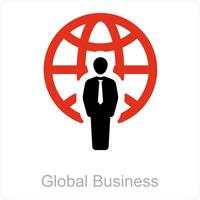 Global Business and global investors icon concept vector