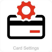 Card Setting and configuration icon concept vector