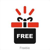 Freebie and free icon concept vector