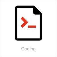 coding and programmimg icon concept vector