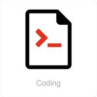 codificación y programación icono concepto vector