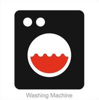 Washing Machine and machine icon concept vector