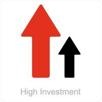 High Investment and diagram icon concept vector