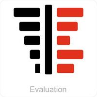 Evaluation and Bar chart icon concept vector