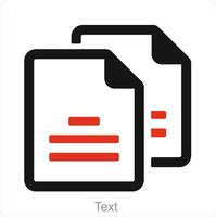 Text and paper icon concept vector