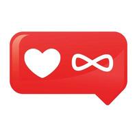 Valentine Vector icon asset of Like and infinite love notification free editable for design