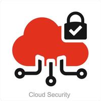 nube seguridad y interfaz icono concepto vector