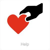 Help and Donate icon concept vector