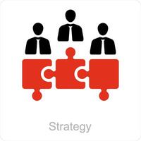 estrategia y plan icono concepto vector