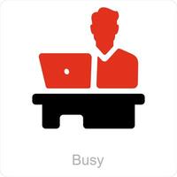 Busy and work icon concept vector