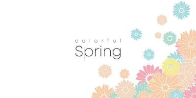 Spring abstract vector backgrounds with flowers,Art illustration for card, banner, invitation, social media post, poster, advertising.