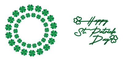 Happy Saint Patrick's Day logotype vector illustration