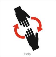 Help and solidarity icon concept vector