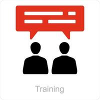 Training and group icon concept vector