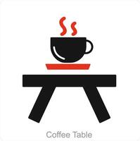 café mesa y escritorio icono concepto vector