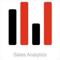 Sales Analytics and statistics icon concept vector