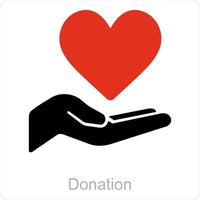 Donation and share icon concept vector