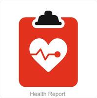 Health report and health icon concept vector