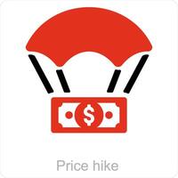 Price Hike and money icon concept vector