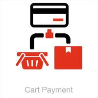 Cart Payment and store icon concept vector