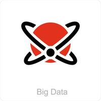 Big Data and Big data icon concept vector