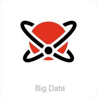 Big Data and Big data icon concept vector