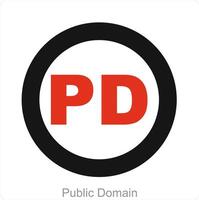 Public Domain and public icon concept vector