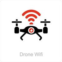 drone wifi and technology icon concept vector