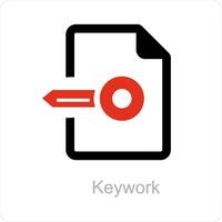 keywork and security icon concept vector