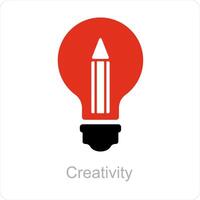 Creativity and innovation icon concept vector