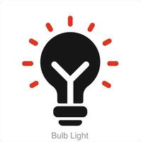 Bulb Light and idea icon concept vector