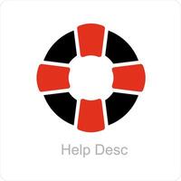Help Desk and information icon concept vector