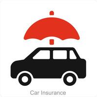 Car Insurance and car icon cpncept vector