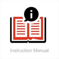 instruction manual and service icon concept vector